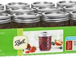 Ball 8 oz Quilted Crystal Jelly Jars