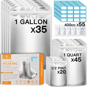 100PCS Mylar Bags with Oxygen Absorbers