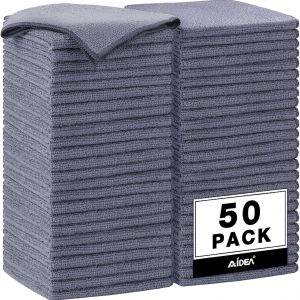 Microfiber Towels 12"×12" Grey 50PK