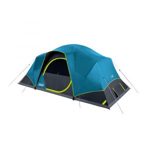 Coleman blue dome camping tent with rainfly and large front entrance