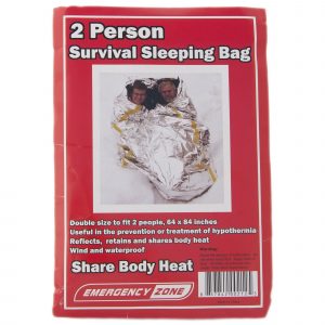 2 Person Reflective Sleeping Bag for emergency warmth