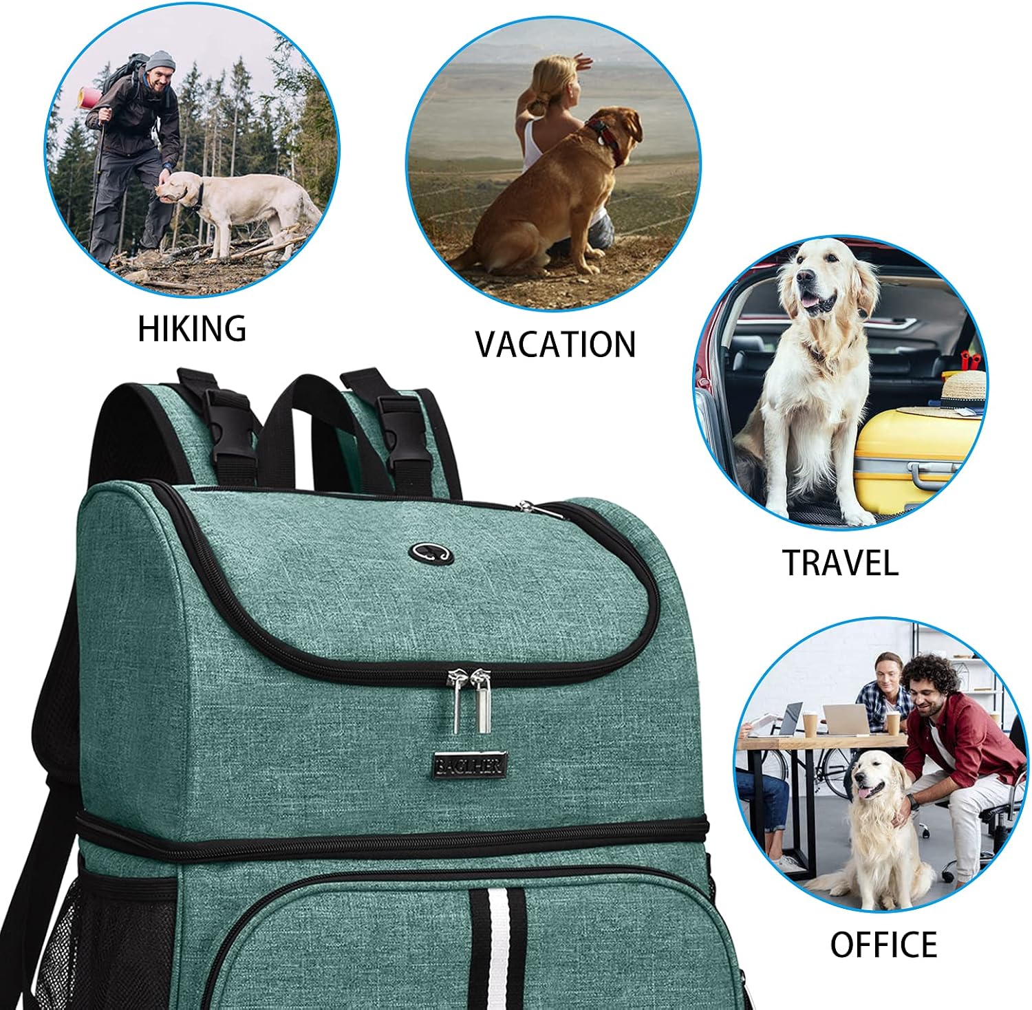 81WgOVCilnS._AC_SL1500_ Teal pet travel backpack for hiking, vacations, road trips and everyday outings