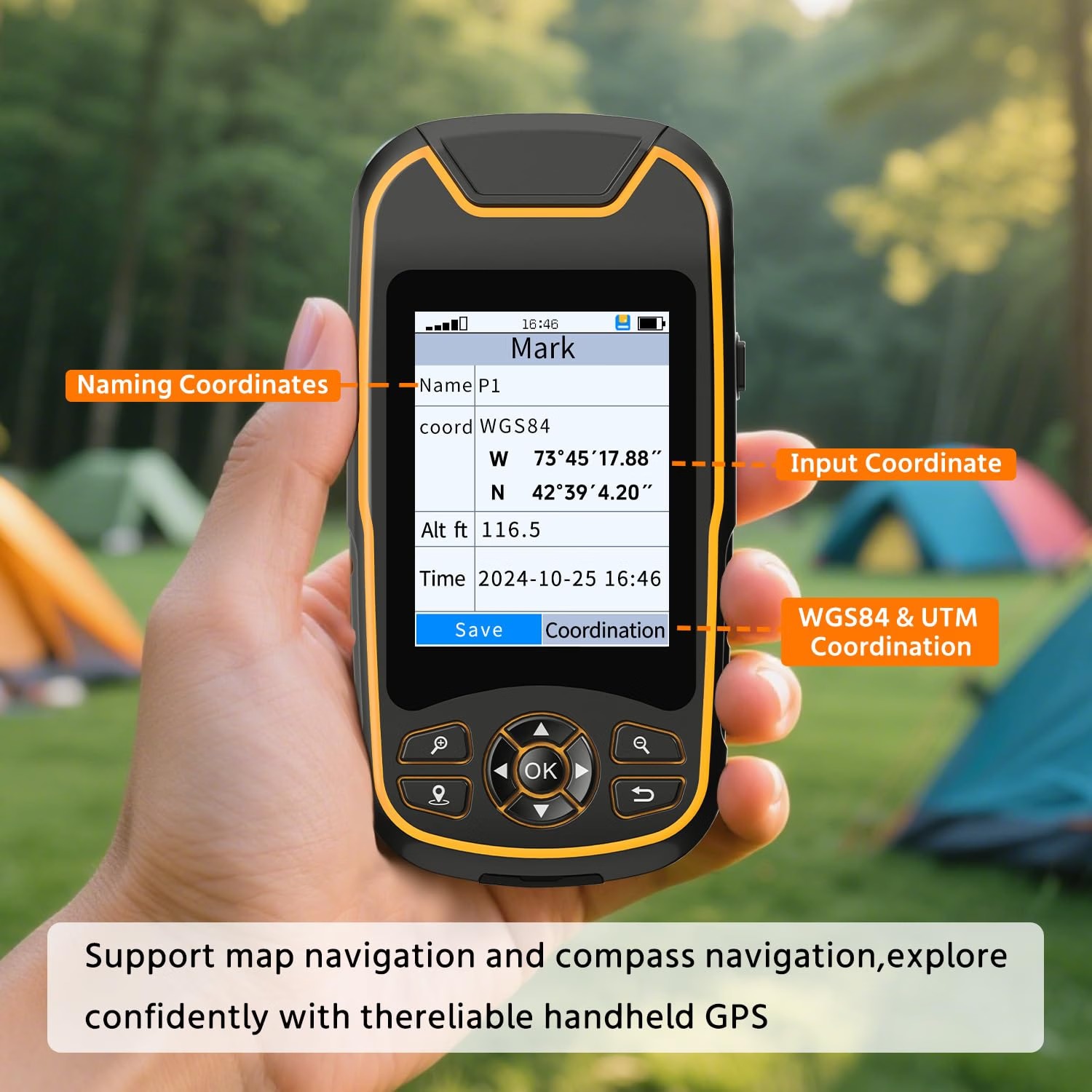 handheld-gps-navigator-hiking-featured Handheld GPS navigator for hiking with coordinate and waypoint navigation