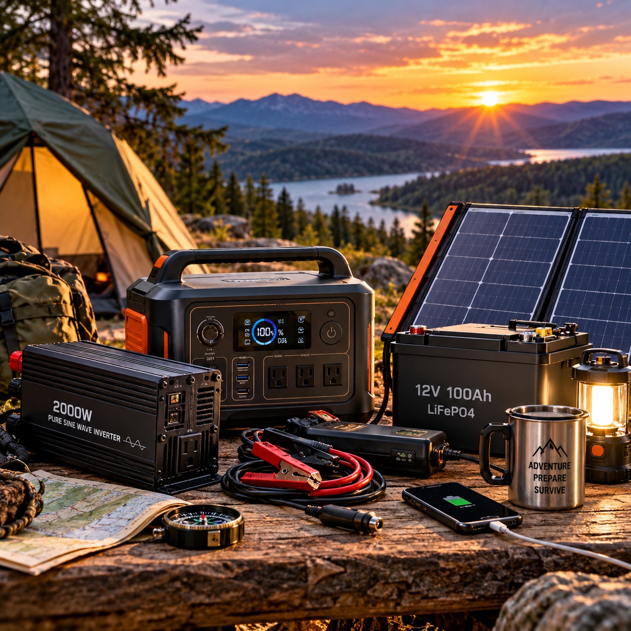 Shop inverters, batteries, solar power gear, and electronics for emergency backup power, RVs, camping, and off-grid living.