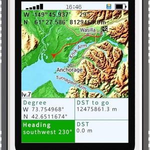S190 rugged handheld GPS navigator with color topographic map display