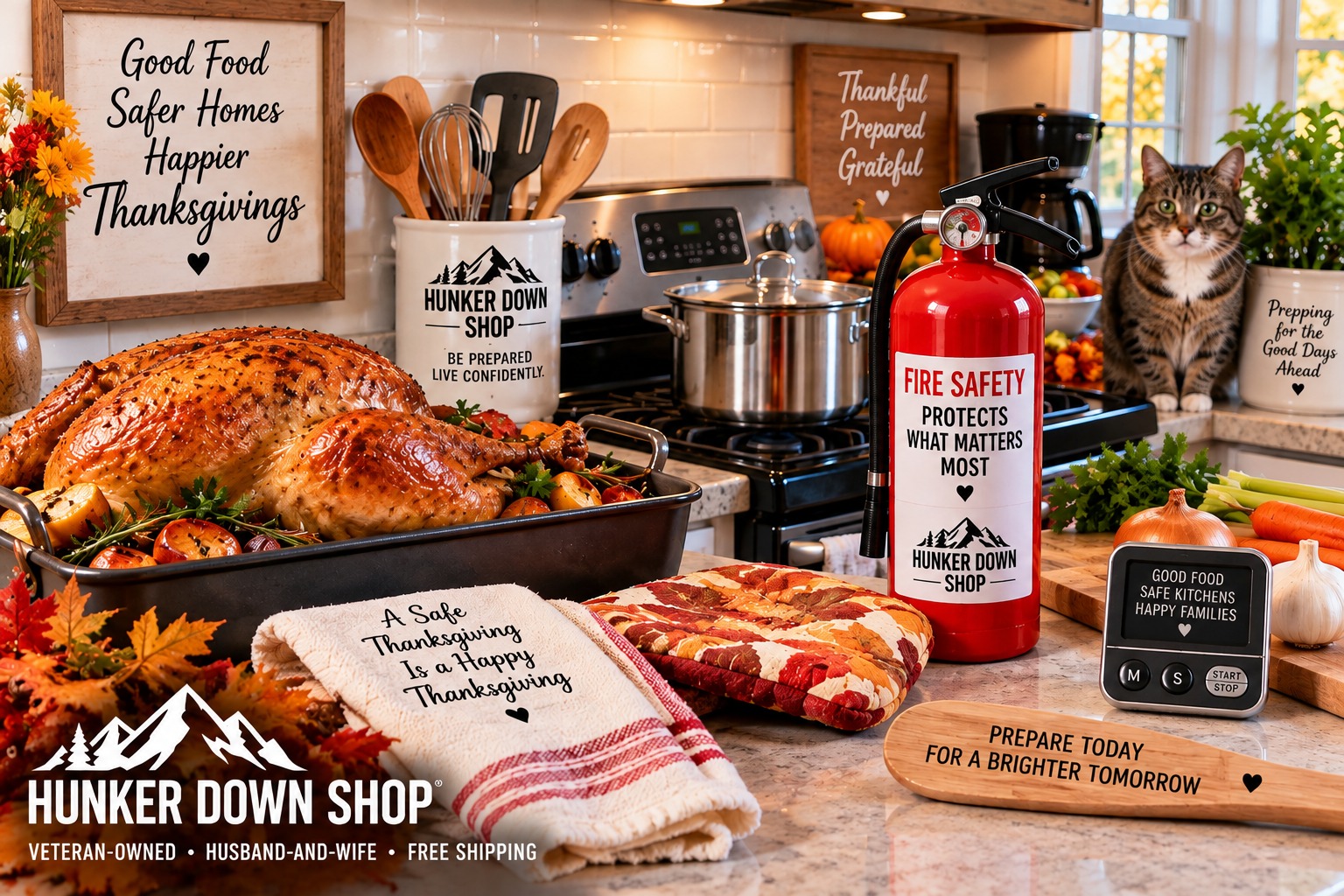 Thanksgiving preparedness and kitchen fire safety during holiday cooking