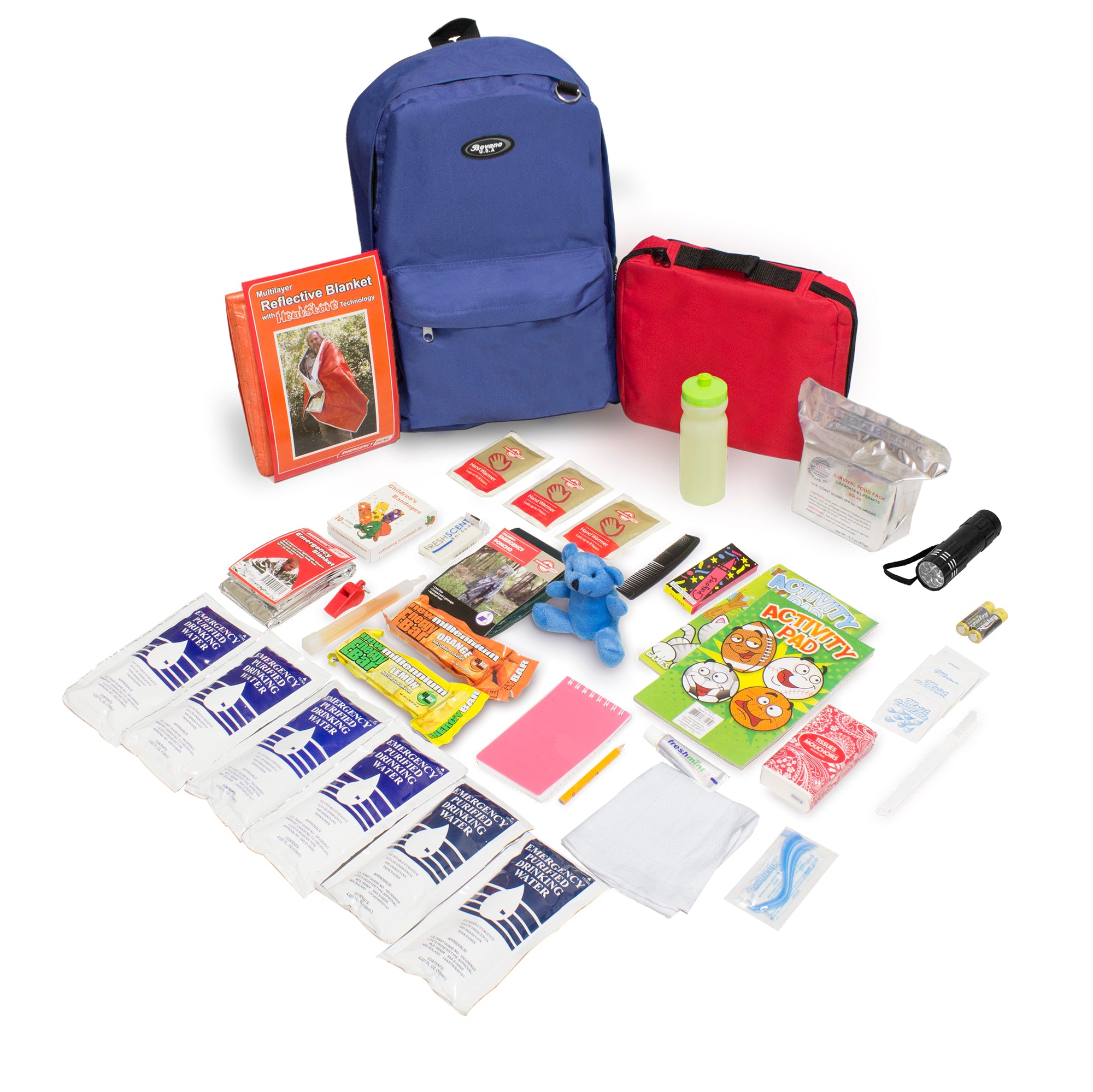 864RoyalBlue.NoMask.jpg Keep-Me-Safe Children’s 72-Hour Survival Kit